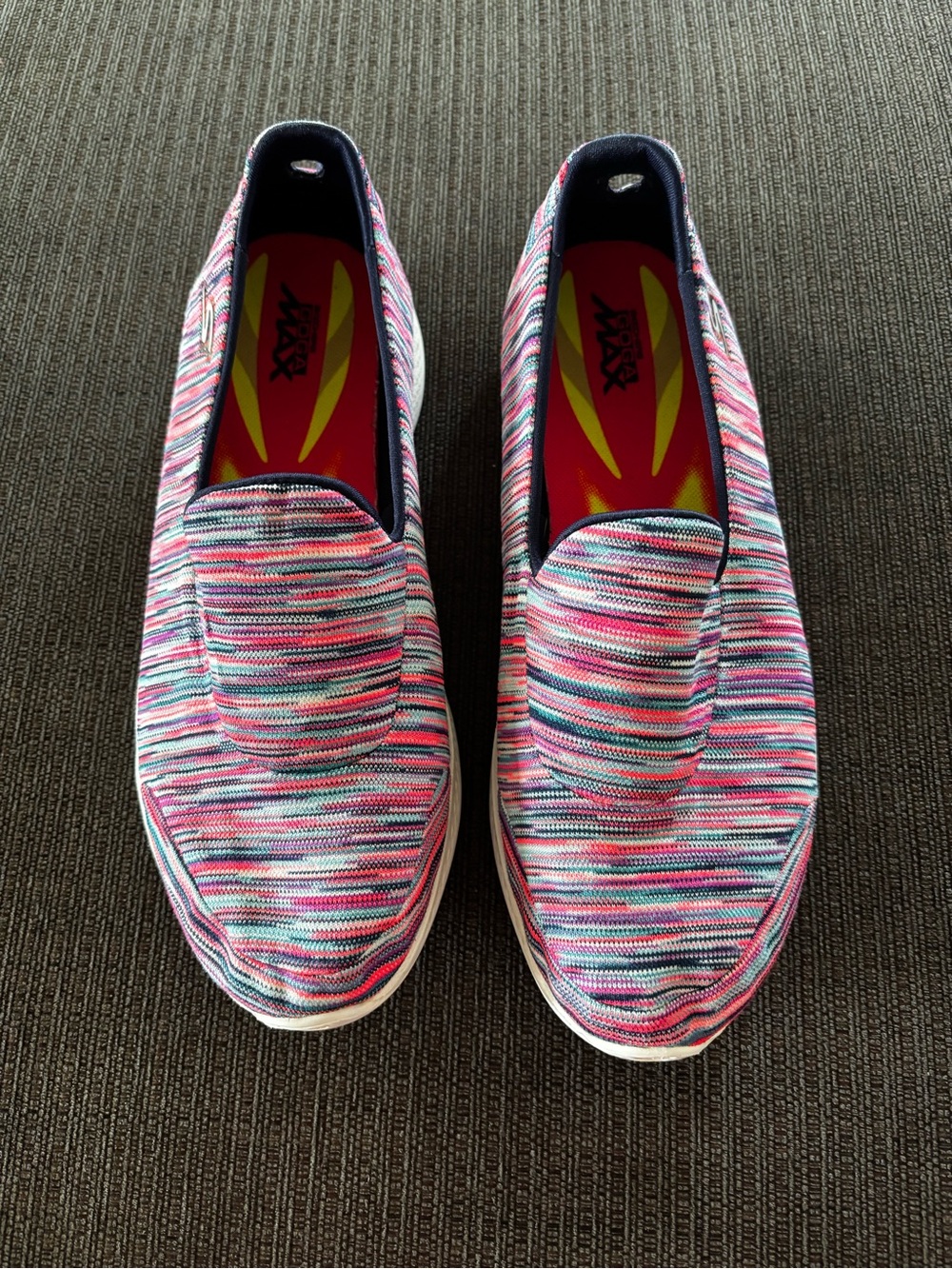Skechers Multicolor Pink Blue Slip-On Sneakers